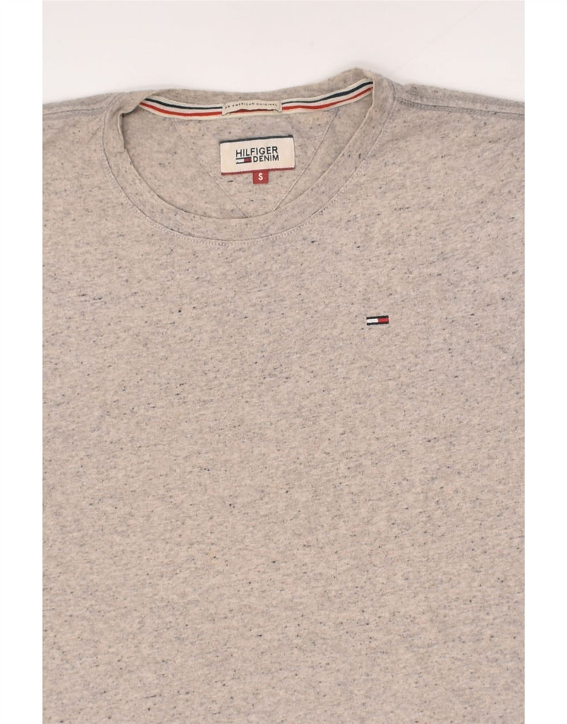 TOMMY HILFIGER Mens T-Shirt Top Small Grey Flecked Cotton | Vintage Tommy Hilfiger | Thrift | Second-Hand Tommy Hilfiger | Used Clothing | Messina Hembry 