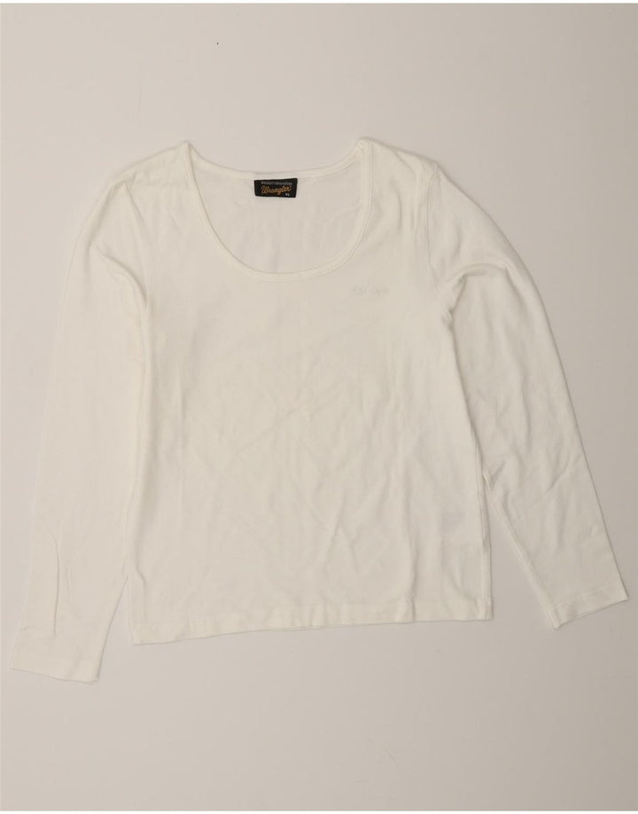 WRANGLER Womens Top Long Sleeve UK 18 XL White Cotton