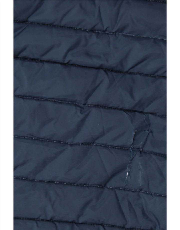 Quiksilver Boys Hooded Padded Jacket 13-14 Years Large Navy Blue Polyester