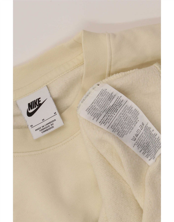 Nike Mens Graphic Sweatshirt Jumper Medium Off White Colourblock Cotton