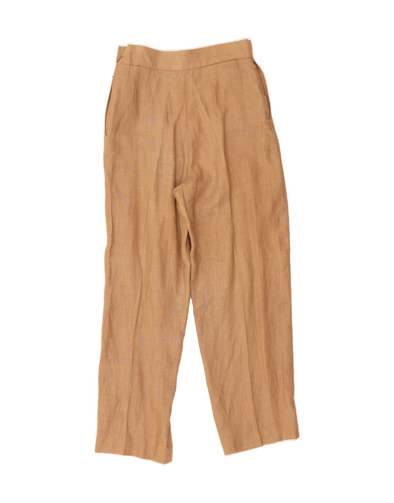 VINTAGE Womens High Waist Pegged Casual Trousers W26 L26 Beige Vintage Vintage and Second-Hand Vintage from Messina Hembry 