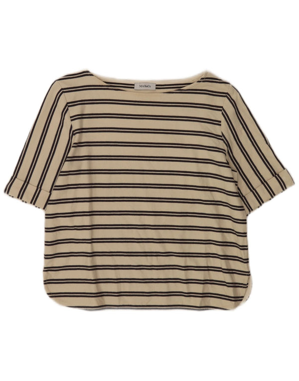 Max & Co. Womens Blouse Top UK 12 Medium Off White Striped