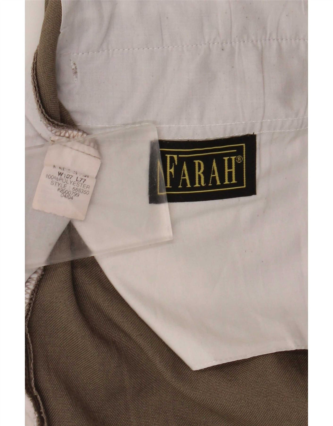 Farah Mens Pegged Suit Trousers W42 L30 Brown Polyester