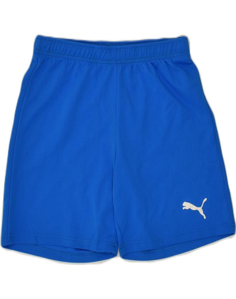 PUMA Mens Sport Shorts Small Blue | Vintage Puma | Thrift | Second-Hand Puma | Used Clothing | Messina Hembry 