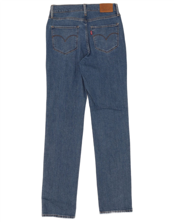 Levi's Womens 724 High Rise Straight Jeans W27 L30 Blue