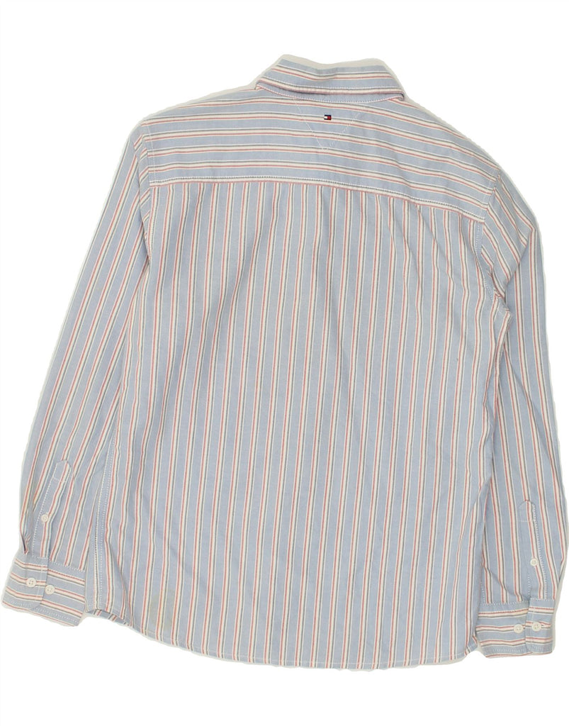 TOMMY HILFIGER Boys Shirt 13-14 Years Grey Striped Cotton | Vintage Tommy Hilfiger | Thrift | Second-Hand Tommy Hilfiger | Used Clothing | Messina Hembry 