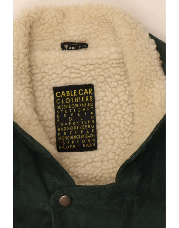 Cable Car Clothiers Mens Shearling Jacket UK 44 2XL Multicoloured Fair Isle