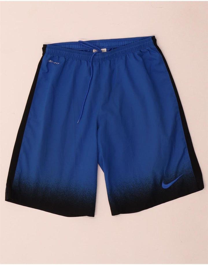Nike Mens Dri Fit Sport Shorts Small  Blue Colourblock Polyester