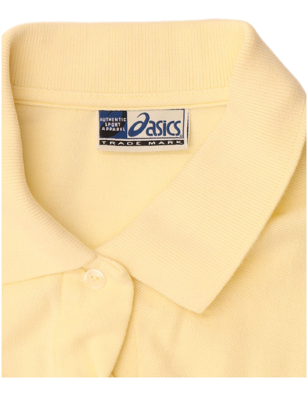 ASICS Womens Short Sleeve Shirt UK 14 Large Yellow