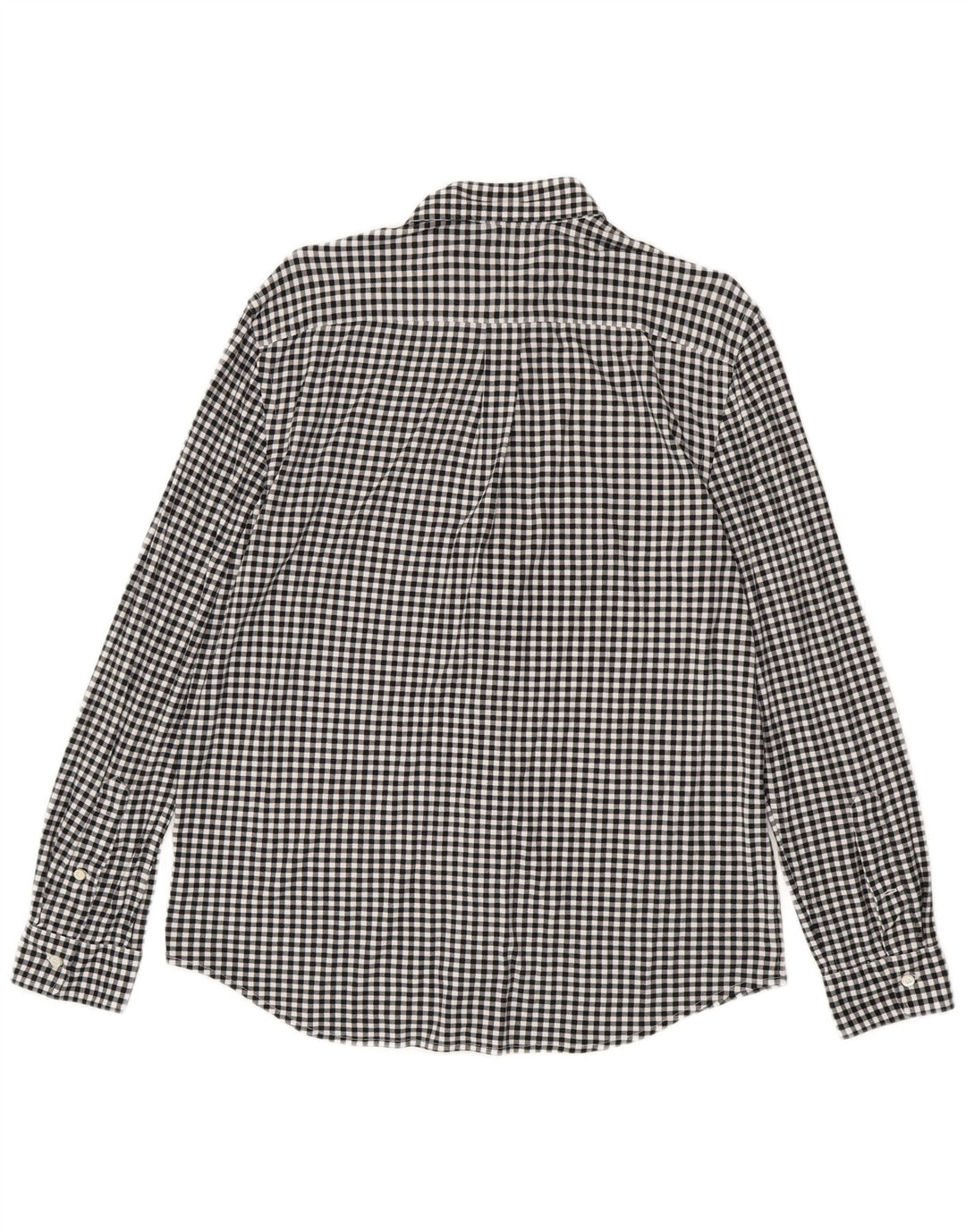 Ralph Lauren Mens Flannel Shirt Large Black Gingham Cotton
