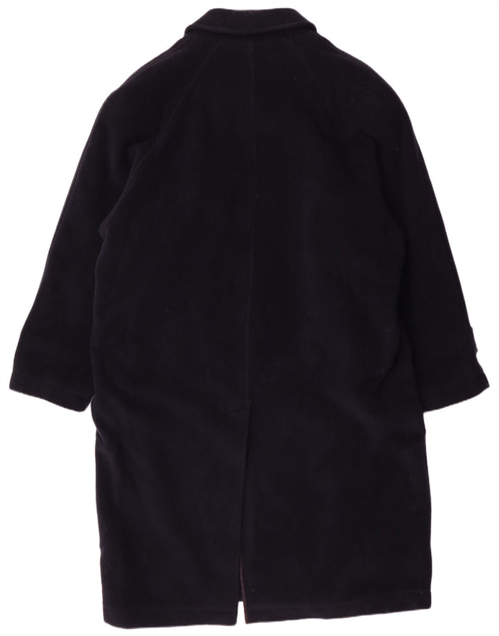 TRUSSARDI JEANS Mens Overcoat UK 42 XL Navy Blue Wool