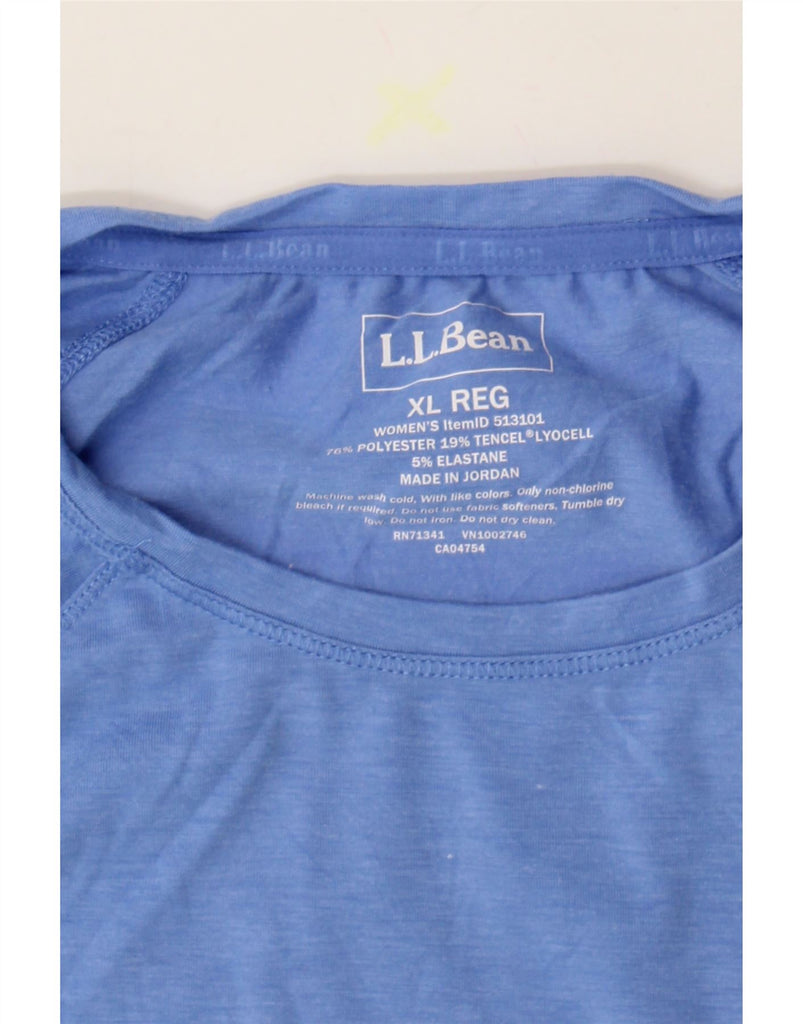 L.L.BEAN Womens T-Shirt Top UK 18 XL Blue Polyester Vintage L.L.Bean and Second-Hand L.L.Bean from Messina Hembry 