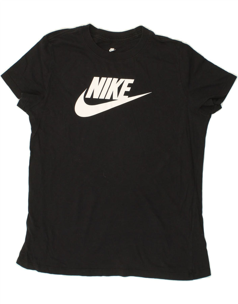 NIKE Womens Graphic T-Shirt Top UK 14 Large Black Cotton Vintage Nike and Second-Hand Nike from Messina Hembry 