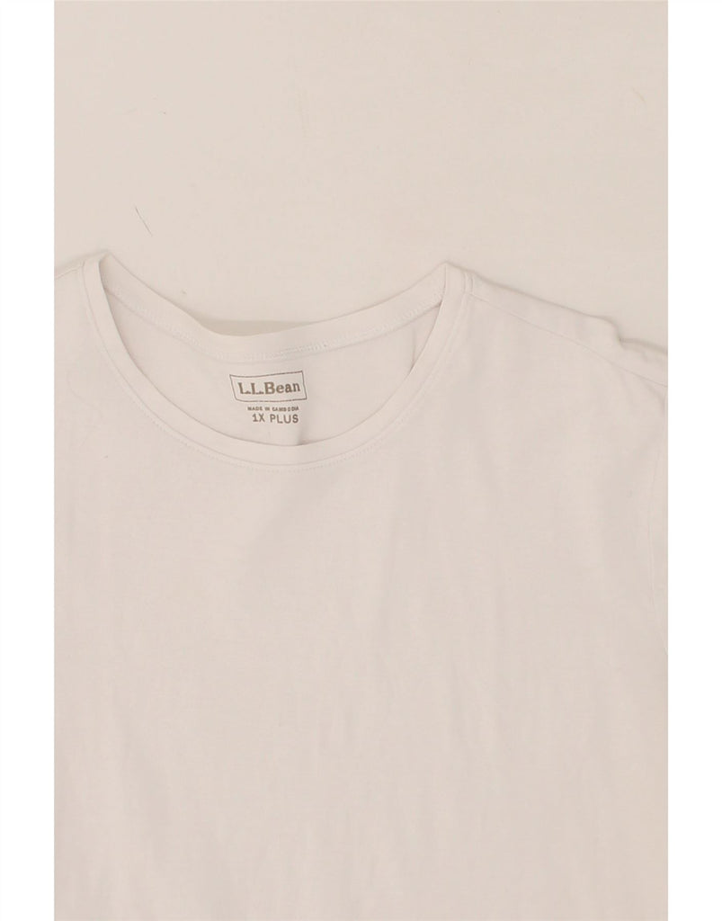 L.L.BEAN Womens T-Shirt Top UK 18 XL White Cotton Vintage L.L.Bean and Second-Hand L.L.Bean from Messina Hembry 