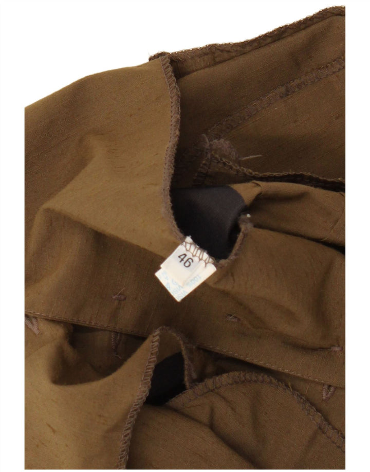 Vintage Womens Short Sleeve 4 Button Blazer Jacket IT 46 Large Brown