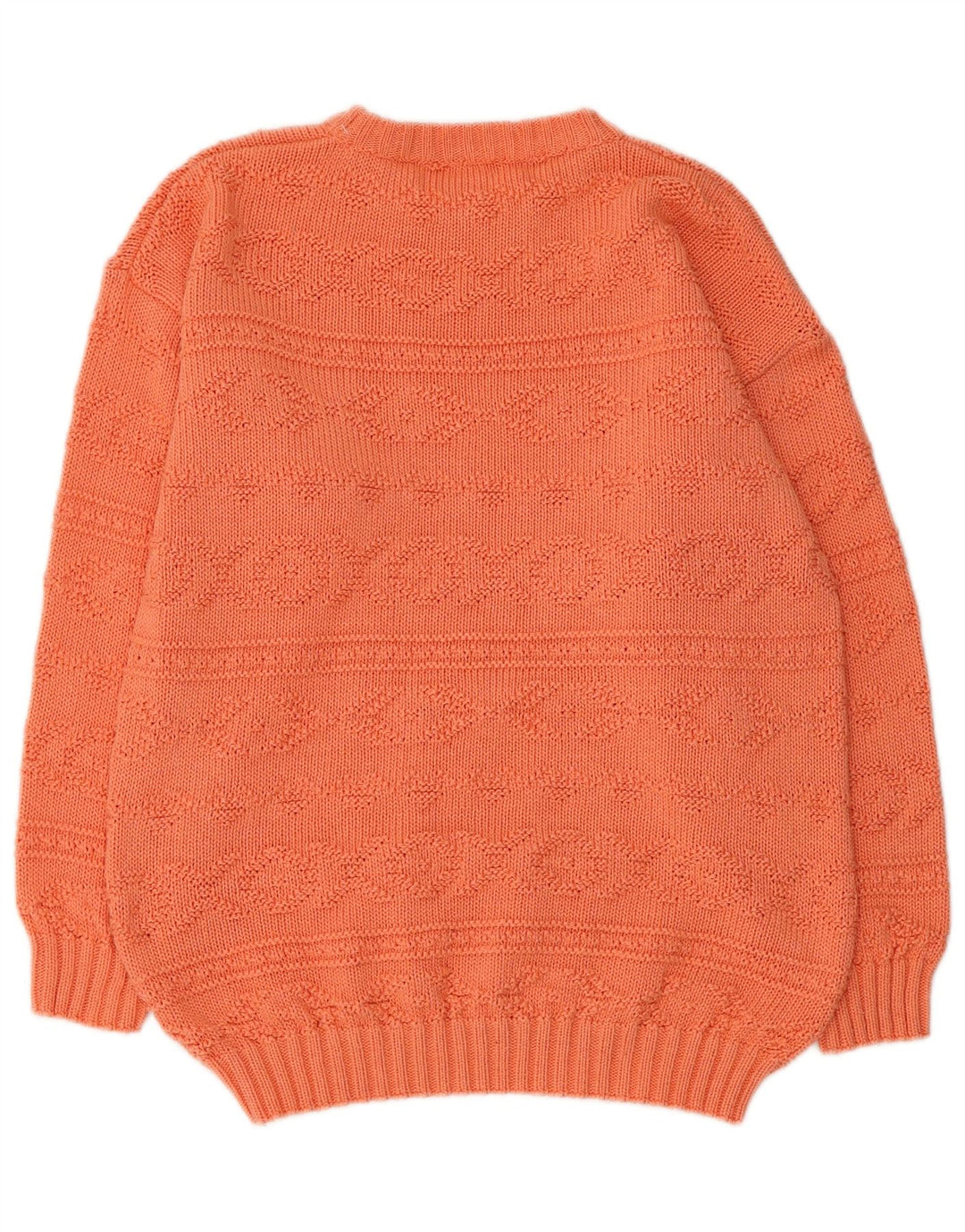 VINTAGE Womens Boat Neck Jumper Sweater UK 12 Medium Orange