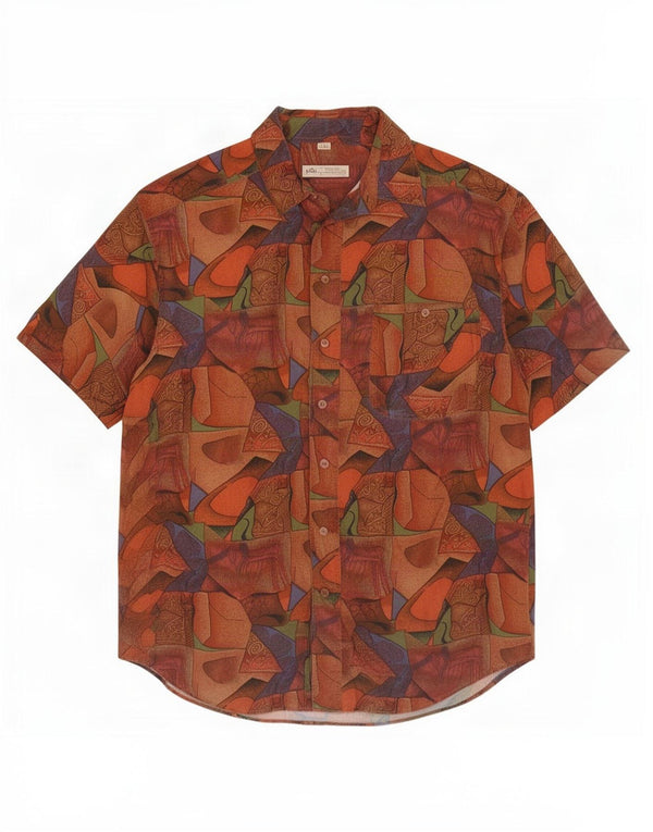 Angelo Litrico Mens Shirt Size 41/42 Large Multicoloured Geometric