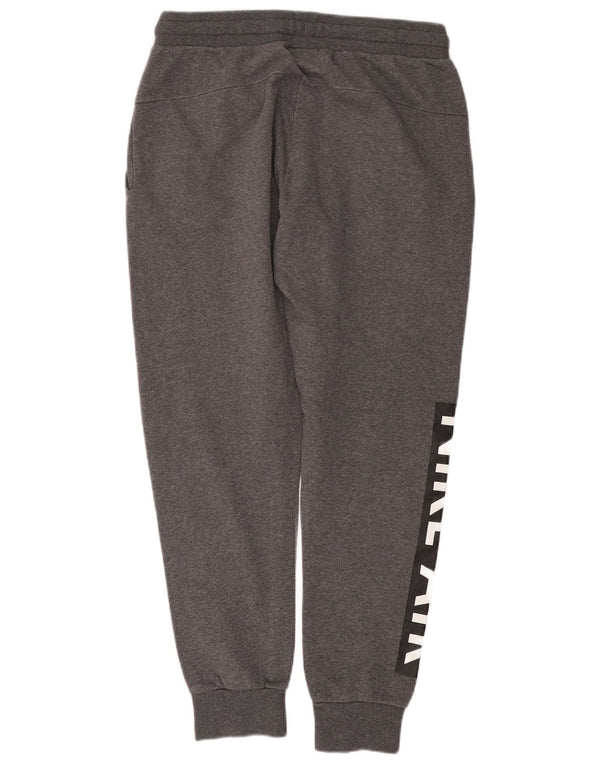 Nike Mens Graphic Tracksuit Trousers Joggers Medium  Grey Cotton