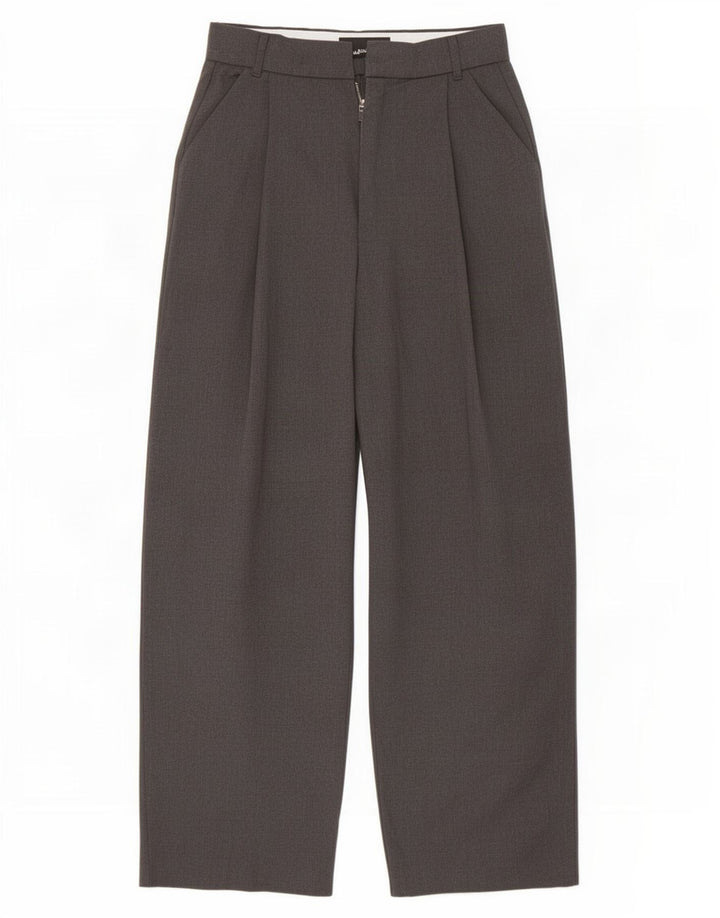 Zara Womens Loose Fit Chino Trousers Medium W28 L29 Grey Polyester