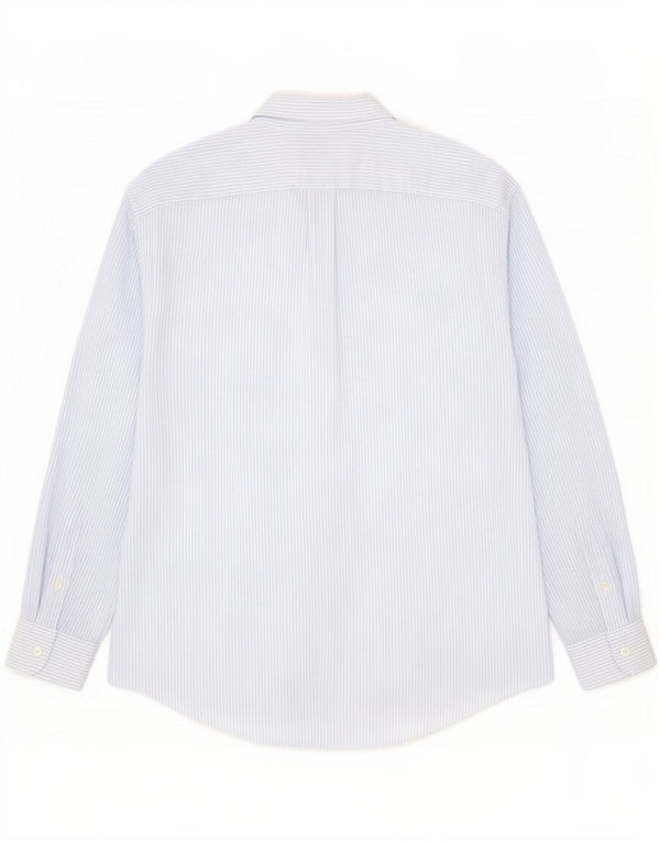 Blumarine Mens Shirt IT 52 Large Blue Pinstripe