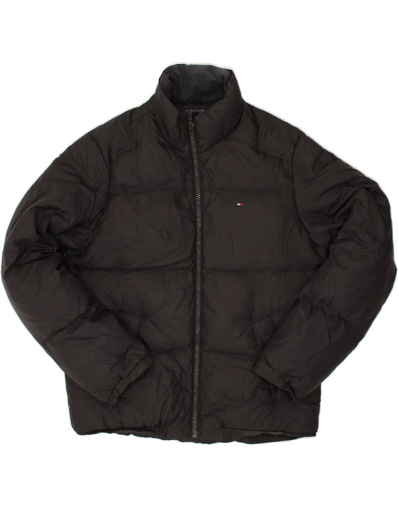 TOMMY HILFIGER Mens Padded Jacket UK 36 Small Black Nylon | Vintage Tommy Hilfiger | Thrift | Second-Hand Tommy Hilfiger | Used Clothing | Messina Hembry 