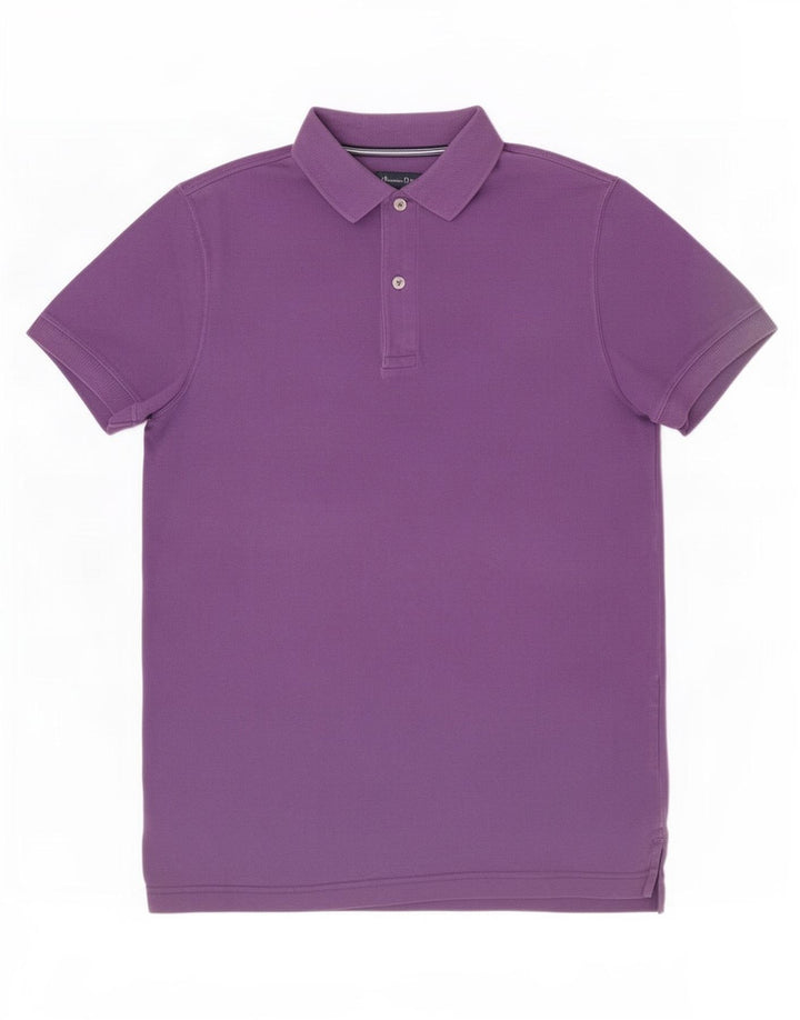 Massimo Dutti Mens Polo Shirt Medium Purple