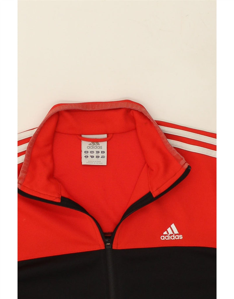 ADIDAS Mens Tracksuit Top Jacket UK 42/44 Large Red Colourblock Polyester | Vintage Adidas | Thrift | Second-Hand Adidas | Used Clothing | Messina Hembry 