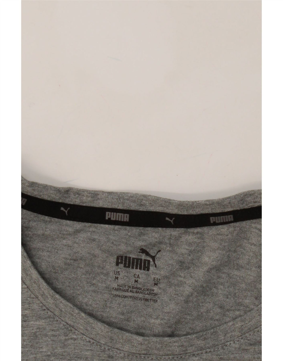 PUMA Mens Graphic T-Shirt Top Medium Grey Cotton Vintage Puma and Second-Hand Puma from Messina Hembry 