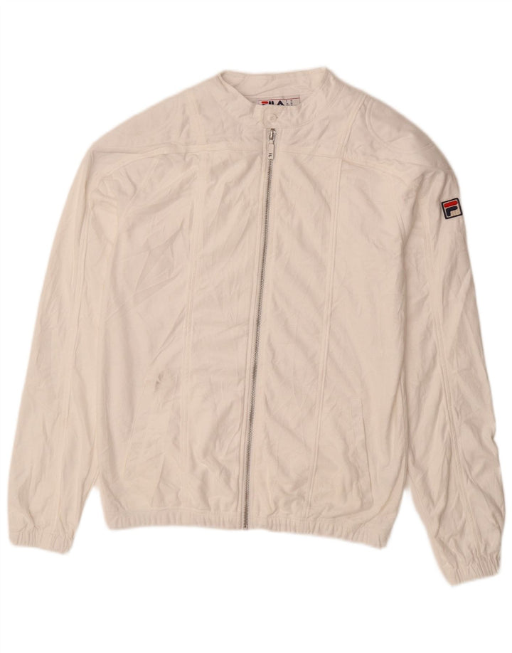 Fila Mens Tracksuit Top Jacket XS White Polyester