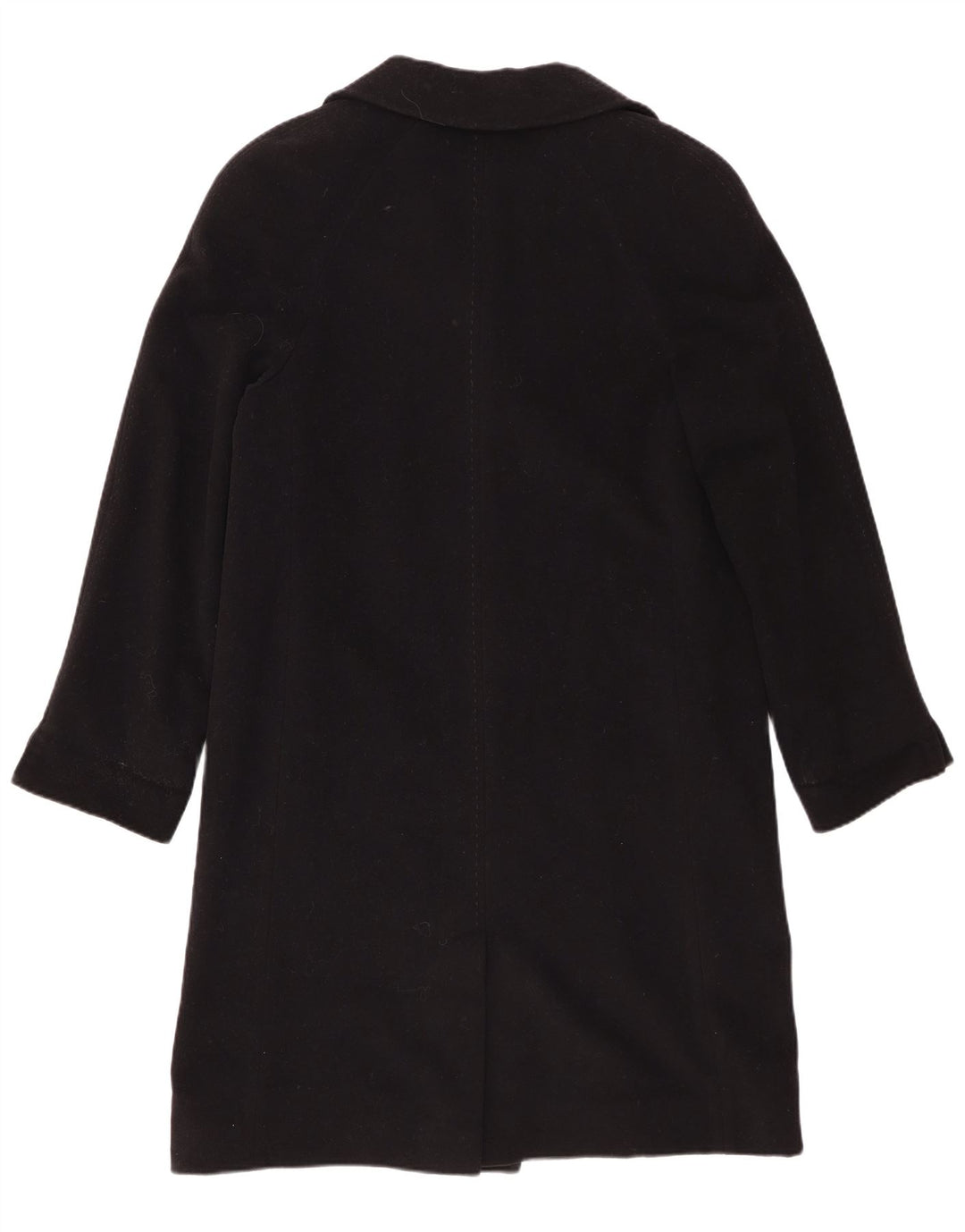 Franco Ancona Womens Overcoat IT 46 Large Black Virgin Wool