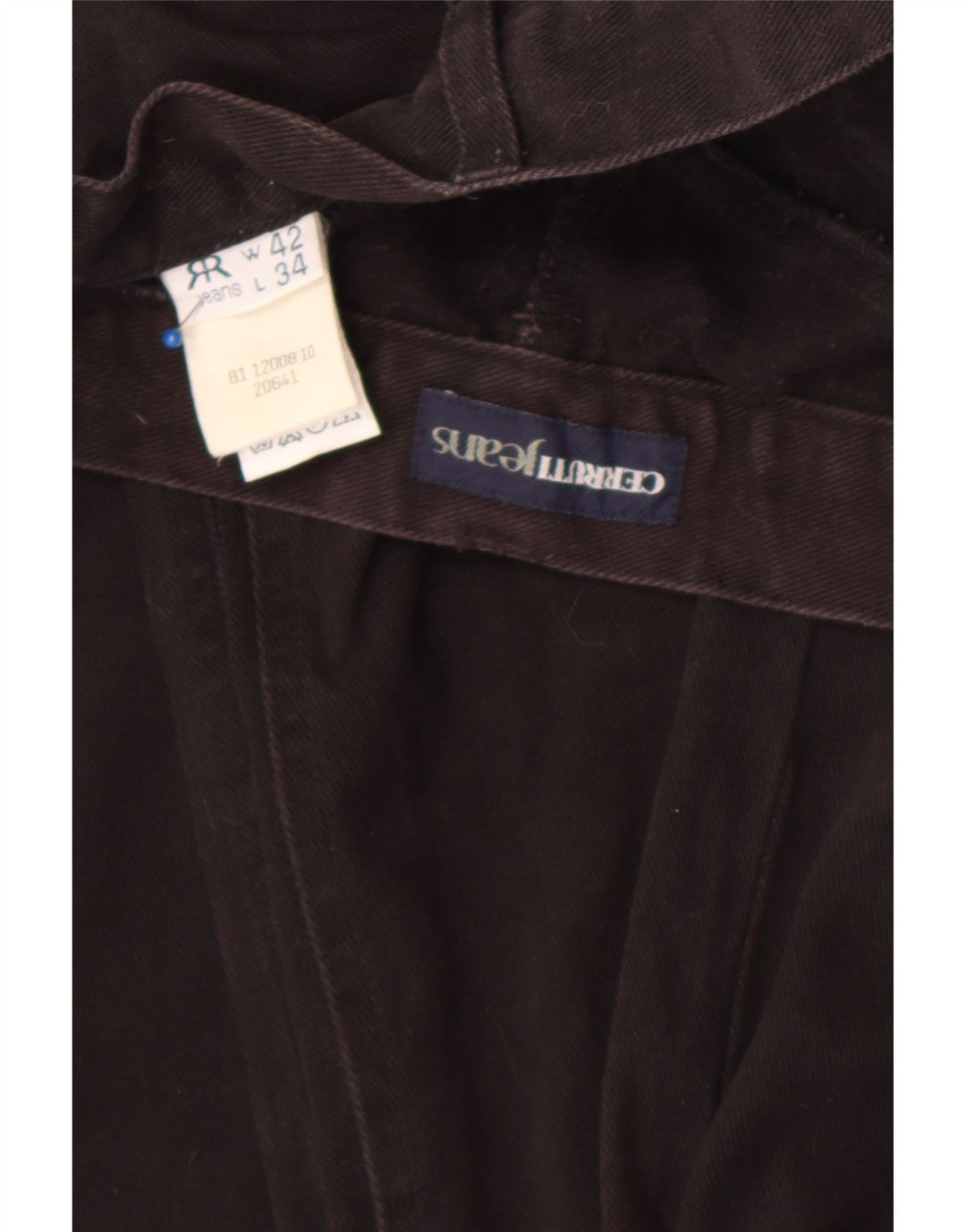 Cerruti Mens Straight Jeans W42 L34 Black Cotton