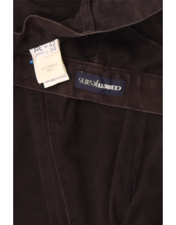 Cerruti Mens Straight Jeans W42 L34 Black Cotton