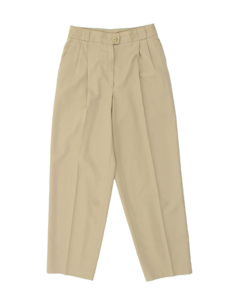 ROSNER Womens Pegged Chino Trousers IT 40 Small W28 L28  Beige Polyester Vintage Rosner and Second-Hand Rosner from Messina Hembry 