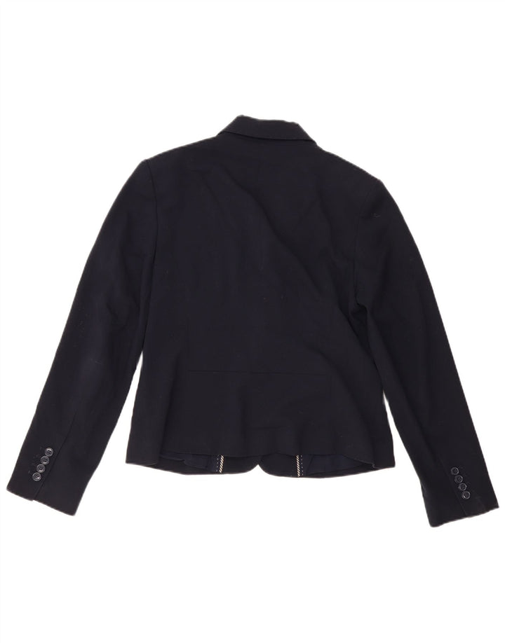 Marks & Spencer Womens 2 Button Blazer Jacket UK 12 Medium Navy Blue