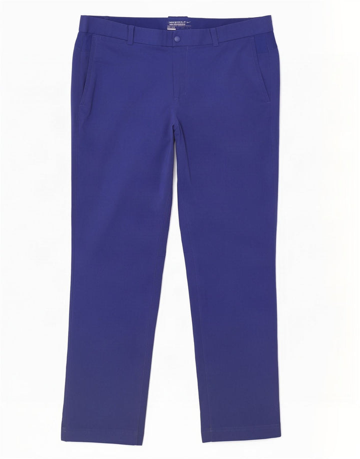 Nike Mens Golf Straight Chino Trousers W34 L32 Blue Polyester