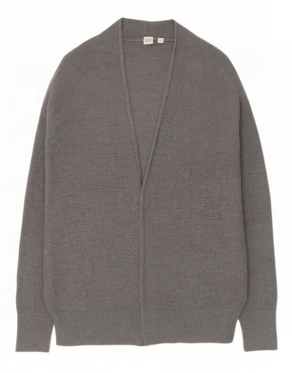 Gap Womens Oversized Longline Open Cardigan Sweater UK 16 Large Grey Nylon