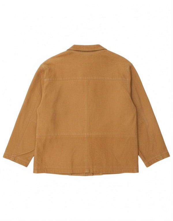 Simonetta Womens Suede Jacket UK 16 Large Beige Leather