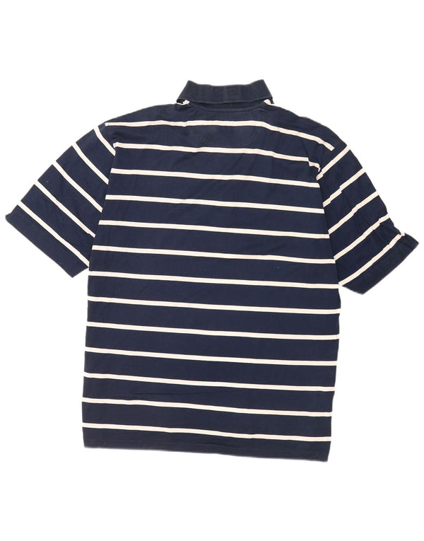 Paul & Shark Mens Yachting Polo Shirt 2XL Navy Blue Striped Cotton