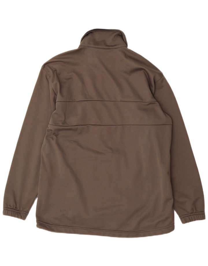 ASICS Womens Loose Fit Tracksuit Top Jacket UK 14 Medium Khaki