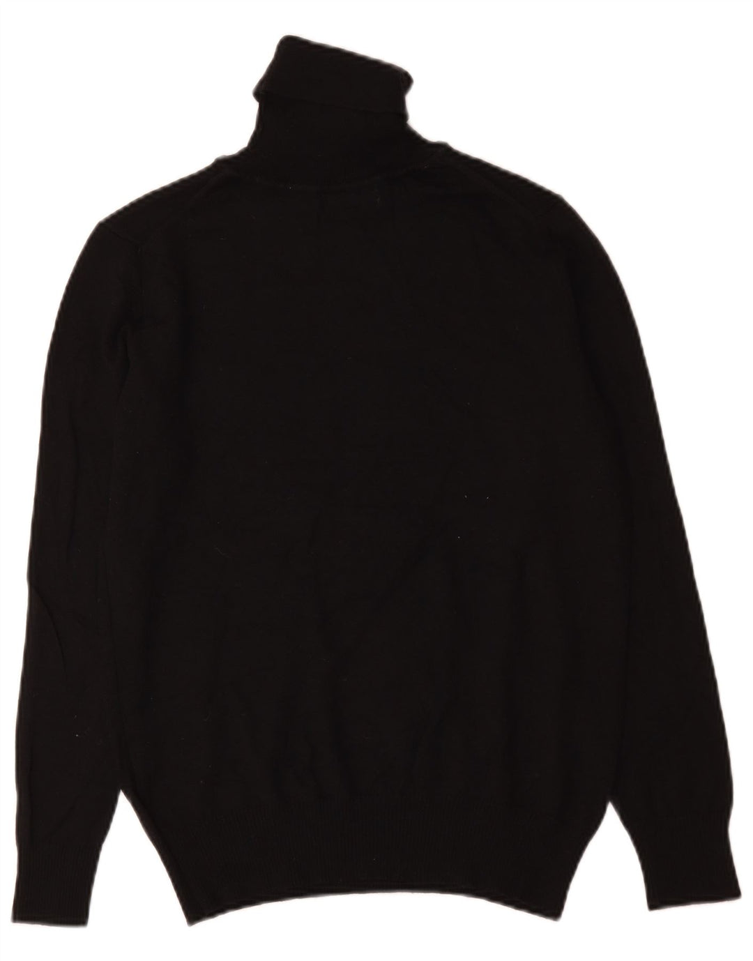 Zara Mens Roll Neck Jumper Sweater Medium Black Acrylic