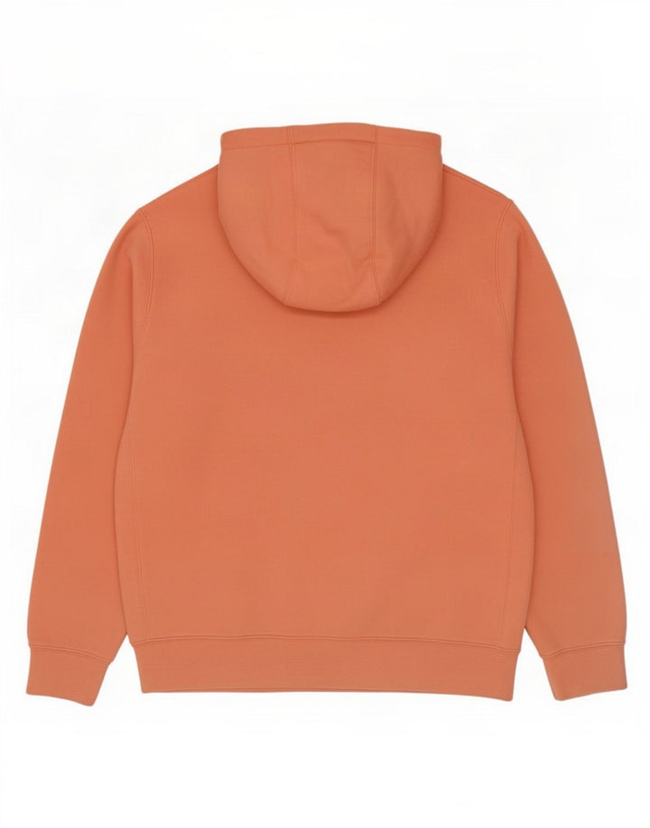 Nike Mens Hoodie Jumper Medium Orange Cotton