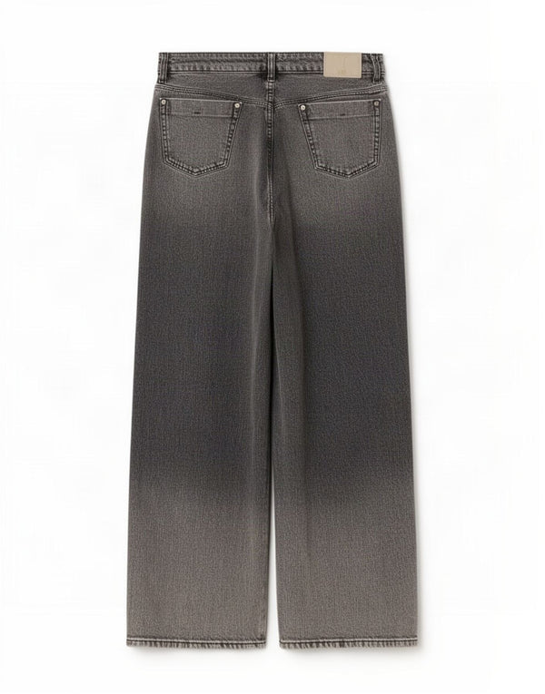Zara Womens Wide Leg Jeans EU 36 XS W26 L26 Grey Cotton