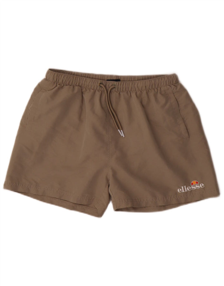 Ellesse Mens Swimming Shorts Medium Khaki Polyester