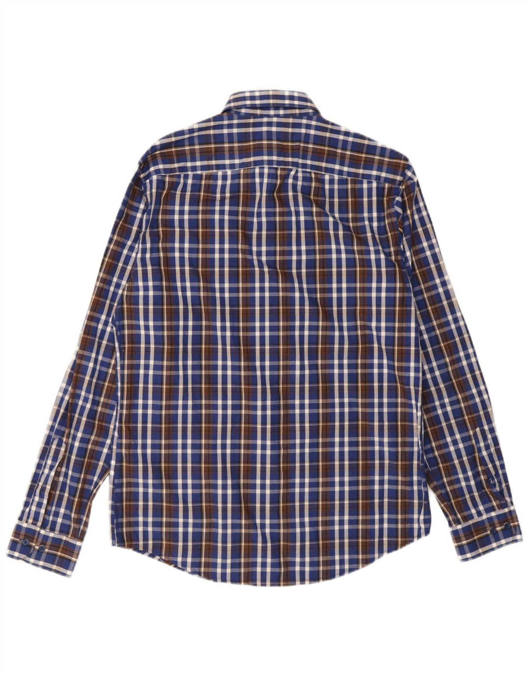 Adidas Mens Shirt Size 40 Medium Blue Check Cotton