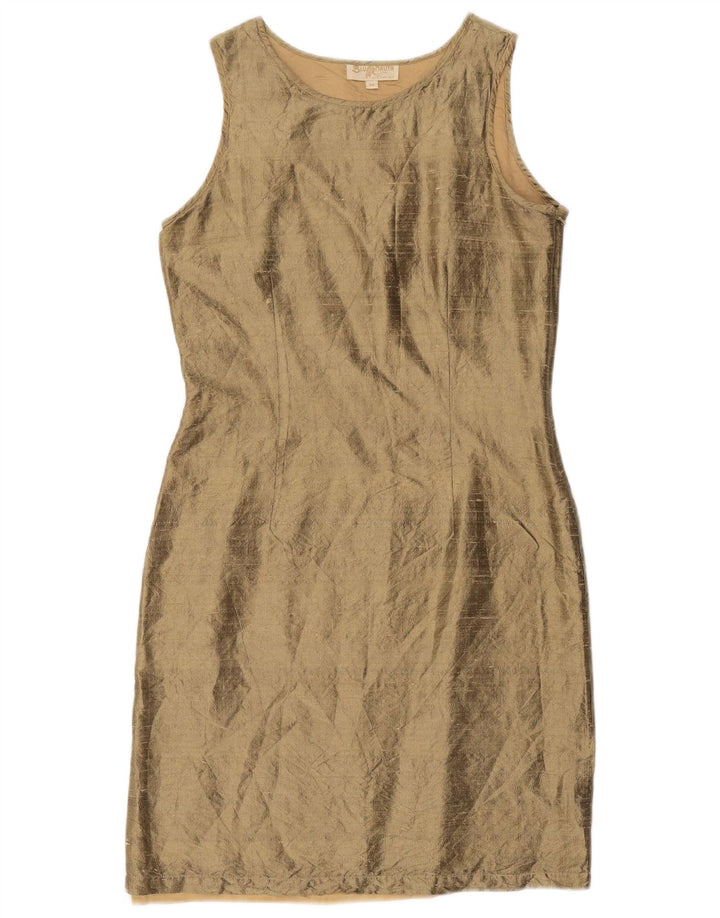 Blunauta Womens Sheath Dress EU 34 XS Gold Silk