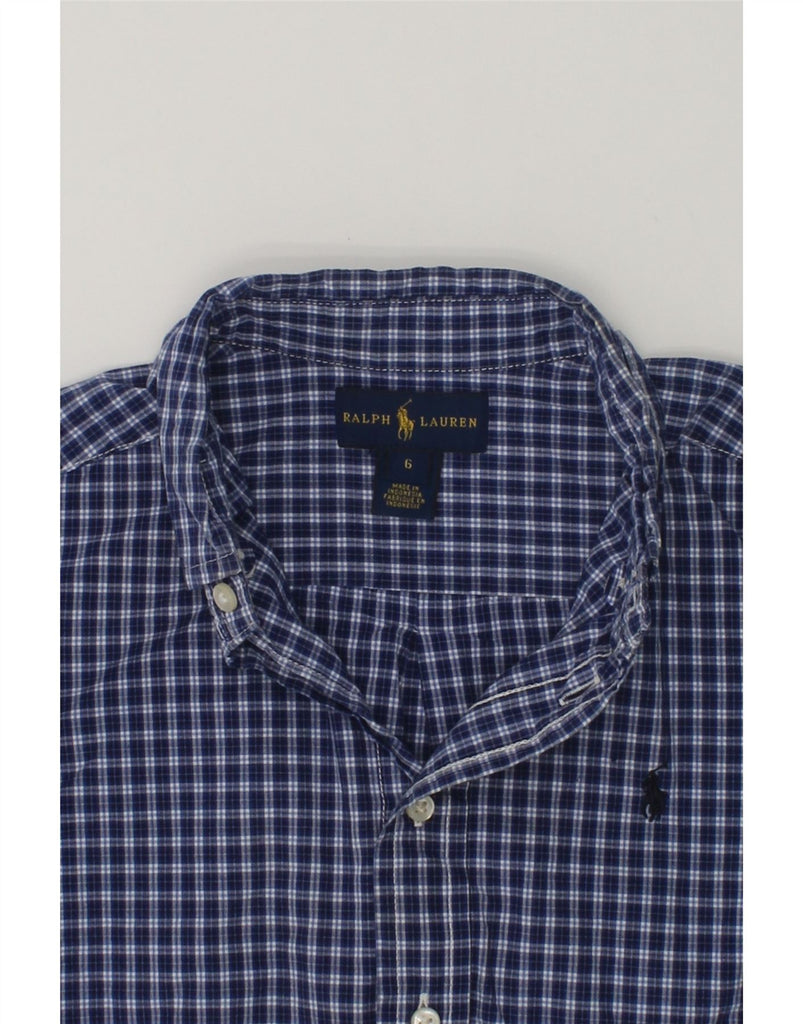 RALPH LAUREN Boys Shirt 5-6 Years Blue Check Cotton | Vintage Ralph Lauren | Thrift | Second-Hand Ralph Lauren | Used Clothing | Messina Hembry 