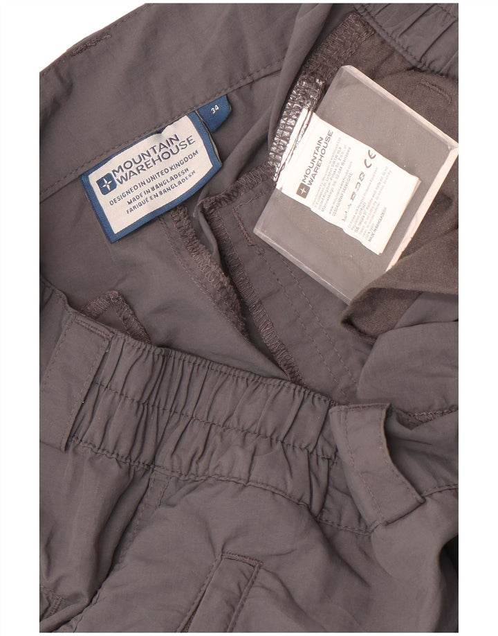 Mountain Warehouse Mens Cargo Shorts W34 Large Grey Nylon