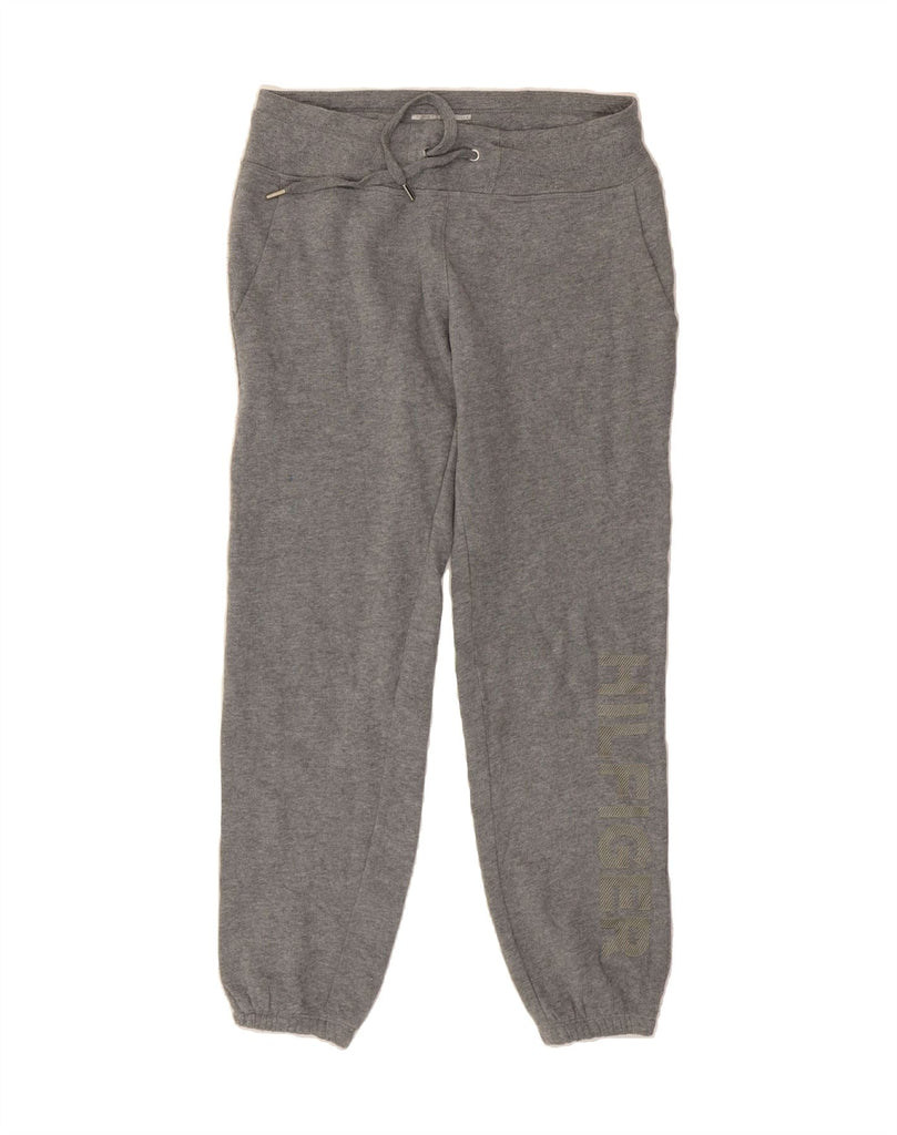 TOMMY HILFIGER Womens Graphic Tracksuit Trousers Joggers UK 6 XS  Grey Vintage Tommy Hilfiger and Second-Hand Tommy Hilfiger from Messina Hembry 