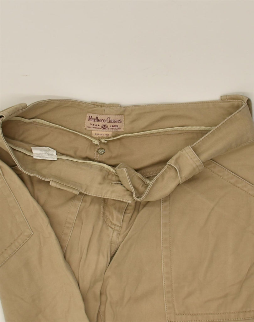 MARLBORO CLASSICS Womens Straight Chino Trousers EU 42 Large W32 L27 Brown | Vintage Marlboro Classics | Thrift | Second-Hand Marlboro Classics | Used Clothing | Messina Hembry 