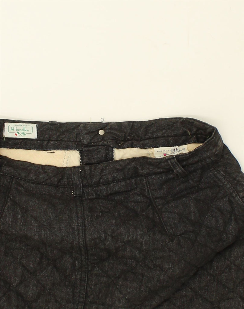 BENETTON Womens Denim Skirt IT 46 Large W30 Grey Cotton | Vintage Benetton | Thrift | Second-Hand Benetton | Used Clothing | Messina Hembry 